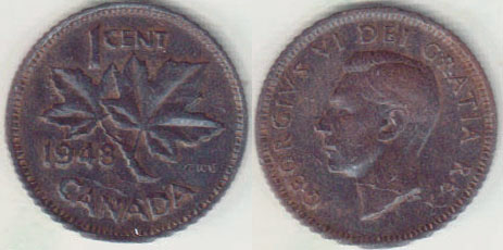 1948 Canada 1 Cent - Click Image to Close